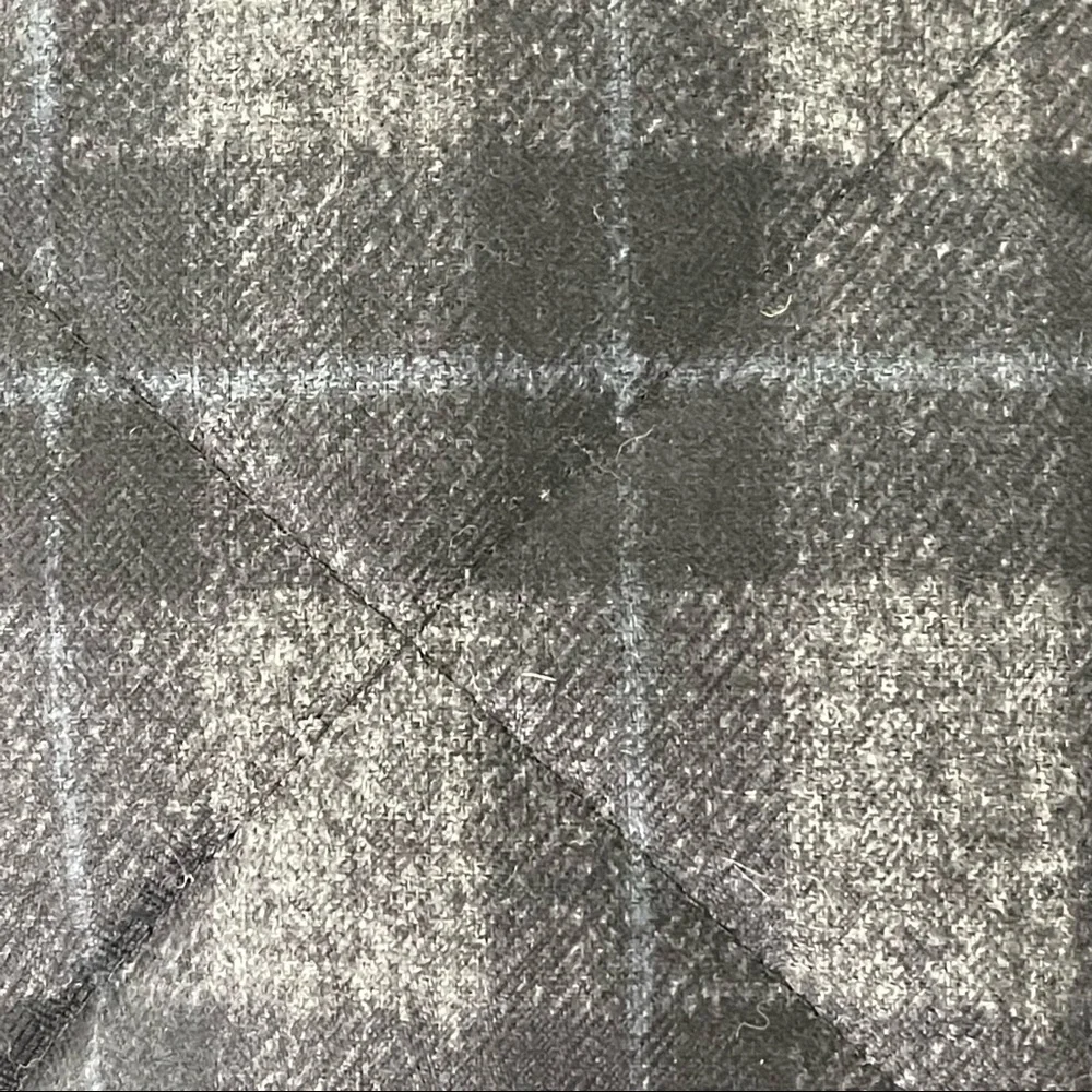 J. Crew Factory Vest Quilted Puffer Gray Black Plaid Sleeveless Jacket Sz Small - Picture 7 of 8